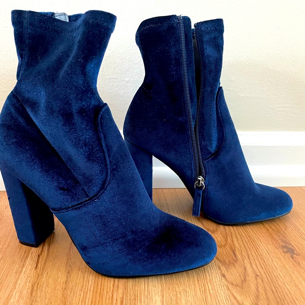 Steve Madden Blue Suede Booties Fall Boots